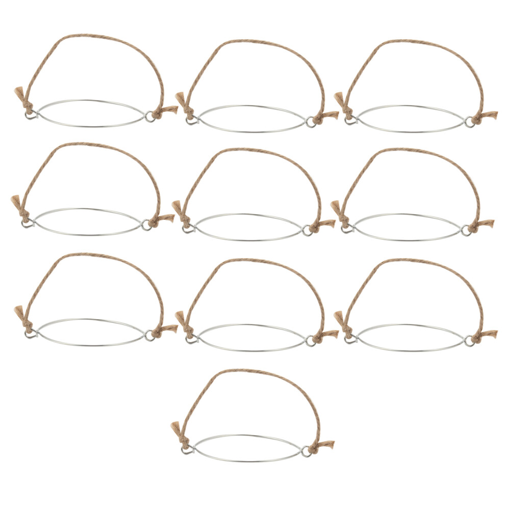 Hangers For Mason Jar,Linen Rope Handles For 70Mm Wide Mouth Mason Jars Glass Jars,Mason Jar Hanging Ropes,10Pcs,No Jars 6033826238962