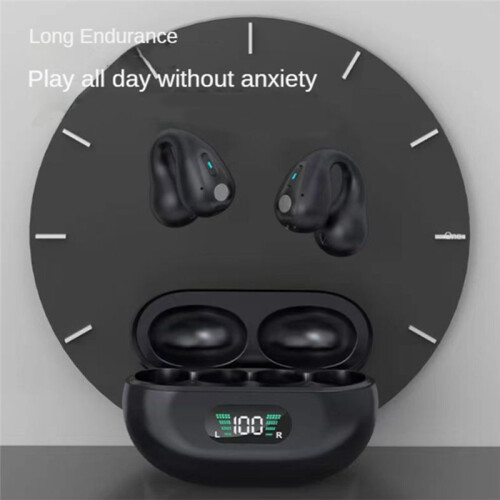 WirelessBluetooth Headset Does Not Enter the Ear Bone Conduction Clip-Ear Motion TWS Noise Reduction Running WaterproofB 1