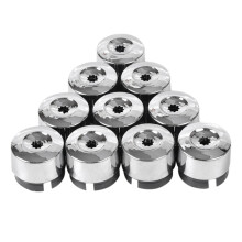 7L6 601 173A 2ZZ 10 Piezas Cubierta de Tapa de Tuerca de Perno de Rueda Cromada para 2004-2017 7L6601173A