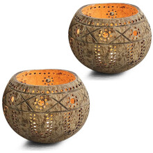 Vela Tigela de Casca de , CastiçAis, CastiçAl de Feito à MãO para um Pequeno Pilar Tealight, TaçA de Armazenamento