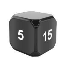 -Timer Timer da Cucina Sensore di Gravità Flip Timer di Meditazione per la Gestione del Tempo e Conto Alla Rovescia 5-15-25-45 Min (Nero)