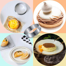 6 StüCke Englische Muffinsringe, Muffin Torten Ringe Doppelt Gerollter Torten Ring Edelstahl Fladenringe Formen Kuchen Form