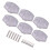 6 Pcs Guitar Tuners Machine  Buttons White Pearl Tuning Key Square Buttons Handle Caps 1