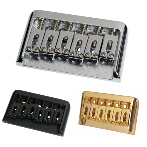 Icke-Tremolo Elektrisk Gitarr Hardtail Bridge-Sadel för 6-Strängad  Strat Stratocaster Tele Telecaster Gitarr, Silver 2