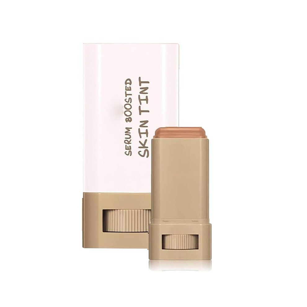Tlily Foundation Stick Beauty Balm Serum Boosted Skin Tint, Solid Tinted Moisturizing Serum Contour Stick Foundation