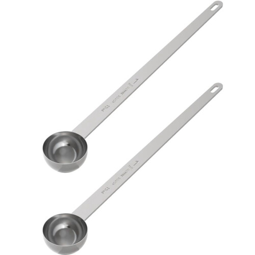 2 Unidades de Colher de Café com 2 Colheres de Sopa, Colher Medidora de Cabo Longo de 9,5 Polegadas, Duas Colheres de Sopa (15 Ml), Colher de Café,