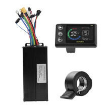 Kit de Bicicleta Elétrica com Controlador de Onda Senoidal de 3 Modos 36V 48V 40A com Display LCD S869 e Acelerador de Polegar para e-Bike