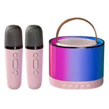 Karaoke Machine with 2 Wireless Microphones, Portable Speaker