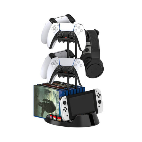 Controller Stand, Headphone Holder, Game Controller Headset Hanger for All Universal Gaming PC Accessories, 2 Tier 2