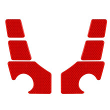 Car Door Warning Reflective Sticker Safety Car Door Opening Warning Reflector Tape for STEPWGN RP8 Red