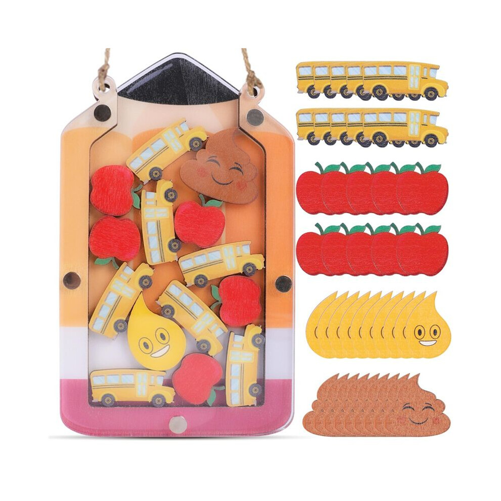 1 Set Reward Jar for Kids Classroom Reward Chart Pencil School Bus Themed Potty Training Rewards Behavior Chart B
