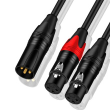 Cavo Splitter A Y da XLR A XLR Bilanciato XLR Femmina A Doppio XLR Maschio Adattatore per Microfono Audio 2 Adattatori Audio da XLR A XLR,A