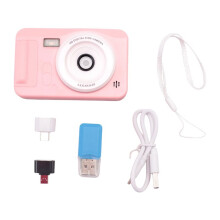 Aparat Cyfrowy 4K 44 Megapiksele Fotografia HD CCD Podróżny Kieszonkowy Aparat do Selfie Studenci Kampus Aparat do Selfie Różowy