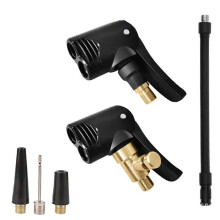 Bicycle Air Nozzle, Air Pump Tire Air Nozzle, Air Pump Conversion Air Chuck Two in One
