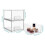 2PCS Clear Stackable Storage Drawers,Bathroom Makeup Organizer,Storage Bins for Home Organization and Storage 7
