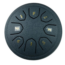 Carbon Steel Hollow Drum 4.5 Inch 8-Tone Beginner Steel Tongue Drum Percussion Instrument Children'S Music