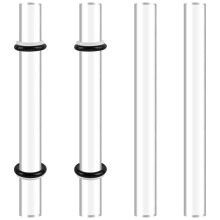 4 Pack Acrylic Clay Rolling Pin Acrylic Rod with Thickness Ring Rolling Clay Rod for Handmade DIY Polymer Clay