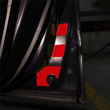 Car Door Warning Reflective Sticker Safety Car Door Opening Warning Reflector Tape for STEPWGN RP8 Red