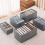 3 Piece Wardrobe Organizer, Storage Boxes, Jeans Organizer, Stackable Storage Box, Gray Storage Box for Drawers Closet,B 4