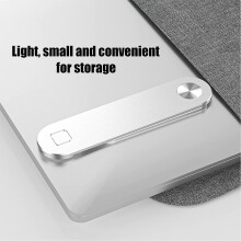 Magnetische Laptop Telefoon Houder, Verstelbare Laptop Mobiele Telefoon Houder, Laptop Side Mount Clip (Zilver)