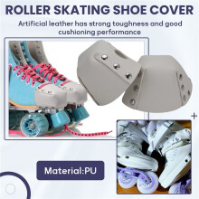 1 Pair Roller Skates Toe Cap Guards Protectors with Holes PU Toe Cap Guard Protectors Removable Toe Stops