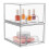2PCS Clear Stackable Storage Drawers,Bathroom Makeup Organizer,Storage Bins for Home Organization and Storage 2
