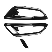 Car Inner Door Bowl Panel Inside Handle Protector Cover for Alphard Vellfire 40 Series 2023+ RHD Glossy Black