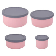 Silicone Food Storage Containers with Lids Leak Proof Space Saving Reusable Meal Prep Airtight Containers for Kitchen C