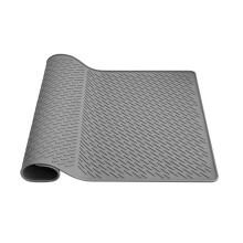Silicone Stove Top Protector Mat 27.8x19.9 Inches Kitchen Silicone Glass Top Stove Cover Protectore Drying Mats Gray
