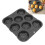 Hamburger Bun Mold Silicone 8 Cavity Easy Release Hamburger Bun Mold Pan Kitchen Tools 3