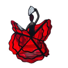 Dancing Lady Stained Glass Spinner Outdoor Hanging Decor Garden Decorations Decorative Wind Spinner Ouddoor Butterfly B