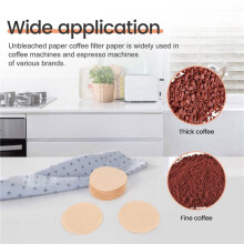400 StüCke Ungebleichtes Papier Kaffeefilter Rundes Ersatz Kaffeefilterpapier (2,3 Zoll im Durchmesser)