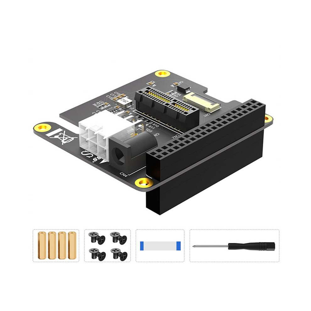 For Raspberry Pi 5 Pcie Ffc To Pcie X1 Slot Hat Expansion Board Gen2 Gen3 For Raspberry Pi With 40Pin Gpio Connector 6033059040943