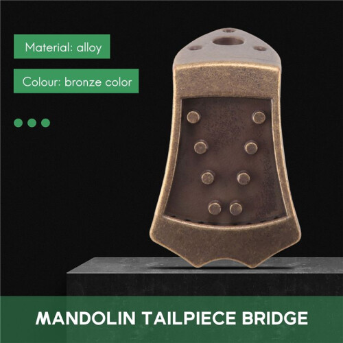 Bronze Metal Triangle Mandolin Tailpiece Parts for 8 String Arched Top Mandoline Replacement 1