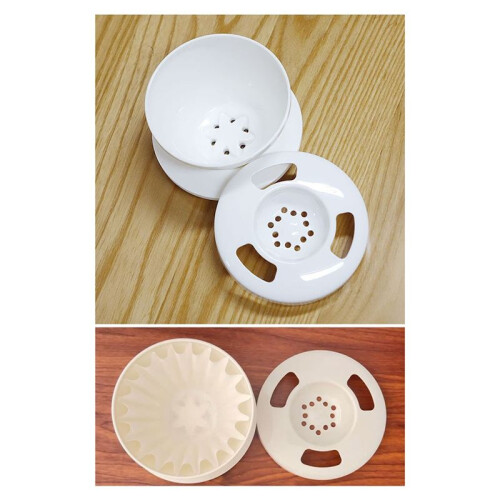 Coffee Dripper Easy Brewing Plastic Coffee Filter Camping Coffee Brewer Compatible with 155 Basket Paper Filter 1