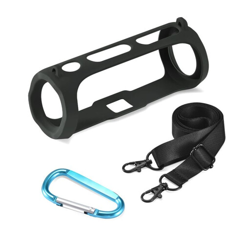 Silicone Cover Case Waterproof Protective Cover Anti Drop+Shoulder Strap for  FLIP ESSENTIAL 2 Wireless Speaker A