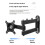 Monitor Wall Mount , Adjustable Screen Bracket for 14-27Inches Universal Retractable TV Mounts 3