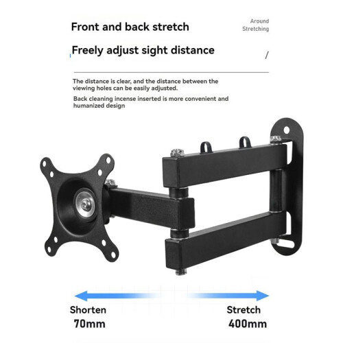 Monitor Wall Mount , Adjustable Screen Bracket for 14-27Inches Universal Retractable TV Mounts 2
