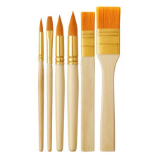 Paint Brush Set,6 Pcs Acrylic Paint Brushes Paintbrushes for Acrylic Painting Artist Paint Brushes Nylon Paint Brushes A