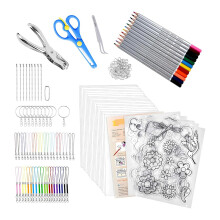 Keychain Kit Bulk,Shrink Plastic Sheets for Key Chain Maker Kit Accessories,DIY Shrinking Film Sheets Marking