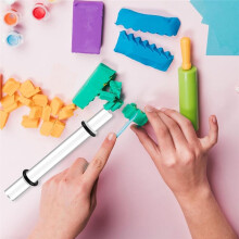 4 Pack Acrylic Clay Rolling Pin Acrylic Rod with Thickness Ring Rolling Clay Rod for Handmade DIY Polymer Clay