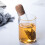4PCS Glass Strainers for Long Leaf Tea, Reusable Glass Diffuser with Cork Loose Tea Steeper Filter for Cup 8