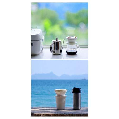 Coffee Dripper Easy Brewing Plastic Coffee Filter Camping Coffee Brewer Compatible with 155 Basket Paper Filter 2