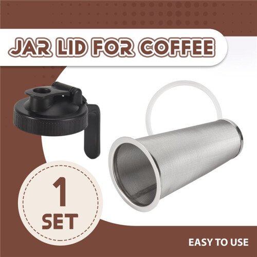 Cold Brew Filter,Cold Brew Coffee Filter,Jar Lid for Coffee Strainer Coffee Cold Brew Maker for 86mm Jars 2 2