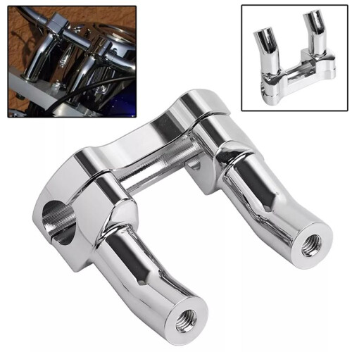4 Inch Pullback Handlebar Riser 1 Inch Top Clamp for  Dyna Fat Bob Sportster 883 2