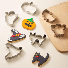 12Pcs Halloween Cookie Cutters Stainless Steel Biscuit Cutter Shape Set Cookie Cutter Mold Halloween Cookie Cutter Stamp