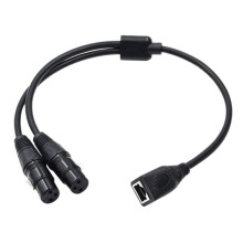 1 Adaptateur Double XLR Femelle 3 Broches Vers RJ45 Câble DMX RJ45 Vers Double XLR pour SéRie de ContrôLeurs DMX-CON et Studio D'Enregistrement
