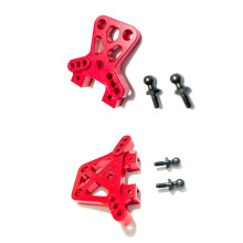 New Metal Upgrade Parts Kit Caster Block Steering Blocks Suspension Arm for LaTrax Teton 1/18 RC Car Red