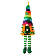 St Patricks Day Gnomes Plyschdekorationer St.Patricks Day Gnome Hem Bord Inredning Tillbehör Kvinna