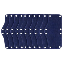 10 Unidades de Faixa de Suor para Capacete, Forro de Algodão para Capacete, Faixas de Suor Reutilizáveis para Capacete (Azul)